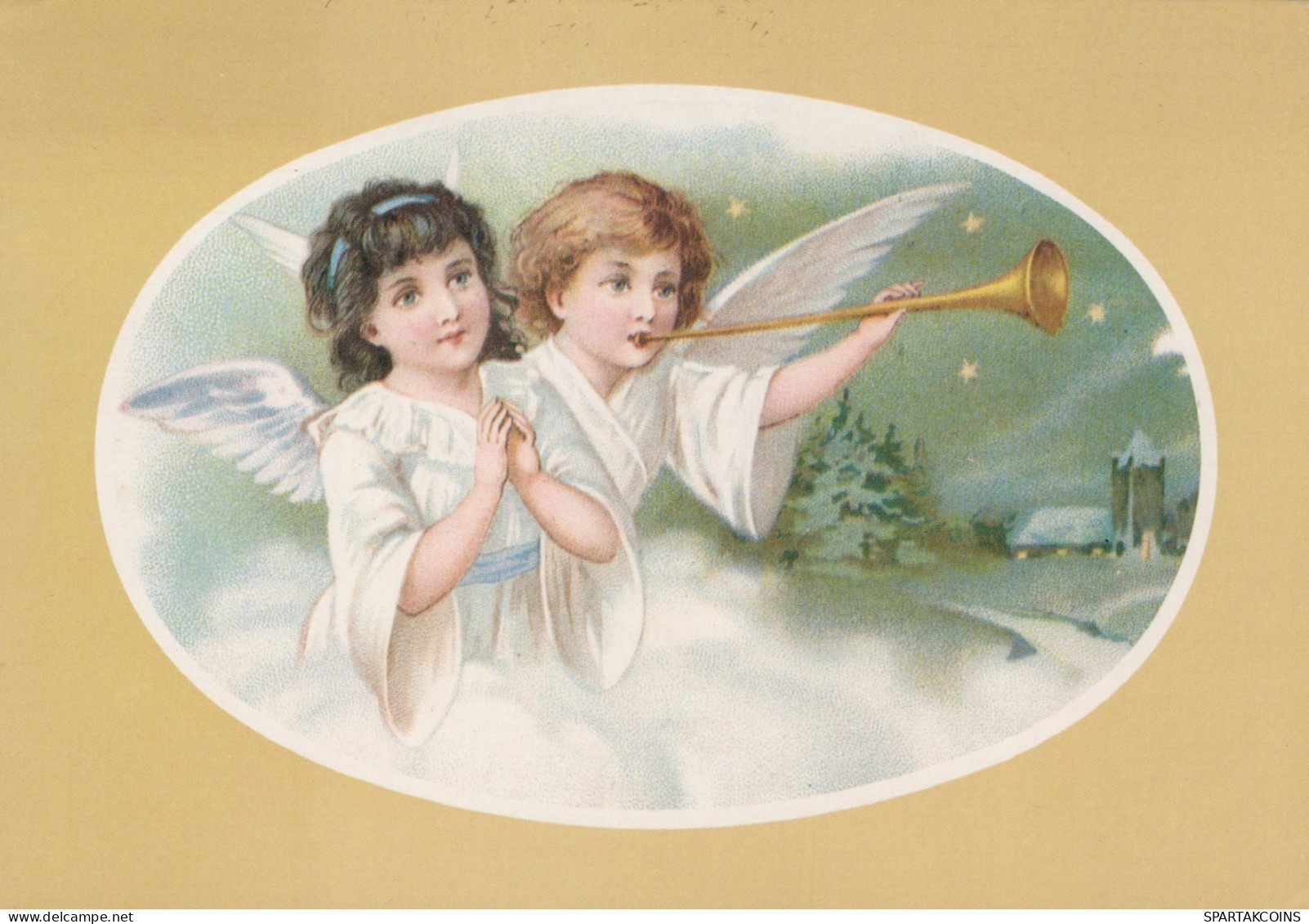 ANGELO Buon Anno Natale Vintage Cartolina CPSM #PAH060.IT - Anges