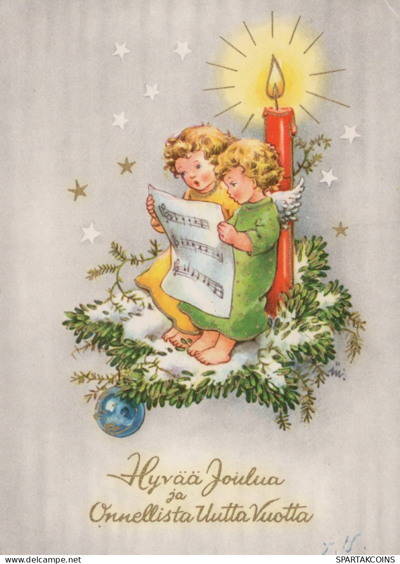 ANGELO Buon Anno Natale Vintage Cartolina CPSM #PAH873.IT - Engelen