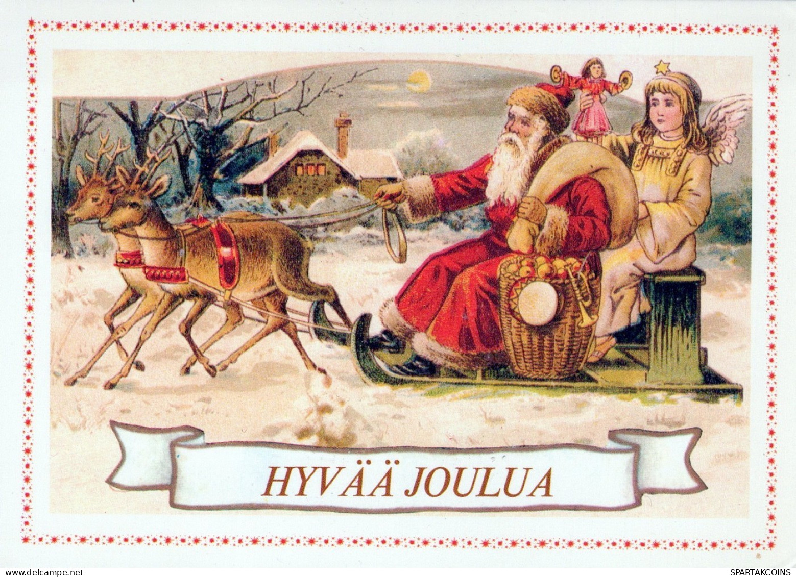 ANGELO Buon Anno Natale Vintage Cartolina CPSM #PAH380.IT - Angeli
