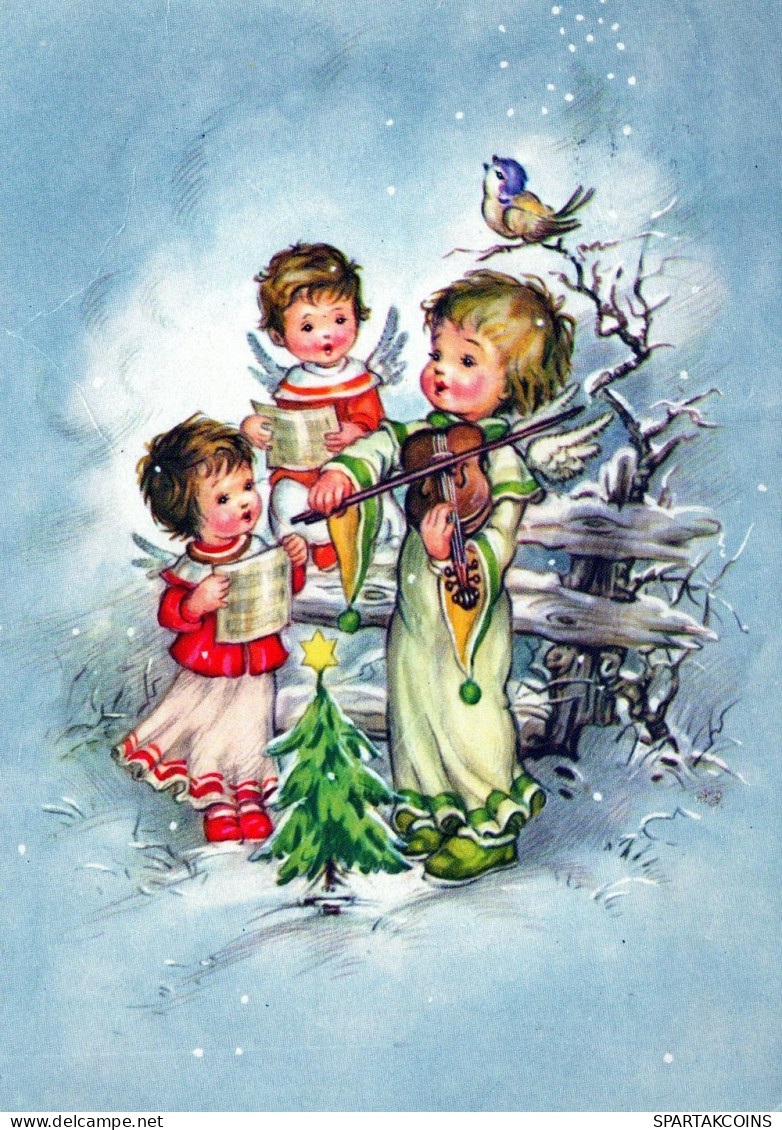 ANGELO Buon Anno Natale Vintage Cartolina CPSM #PAG937.IT - Angels