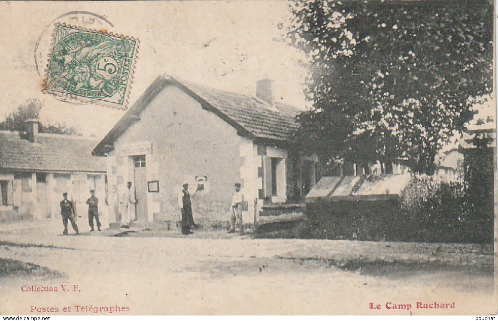 DE 12 -(37) LE CAMP RUCHARD  -  POSTES ET TELEGRAPHES - ANIMATION  - 2 SCANS - Autres & Non Classés