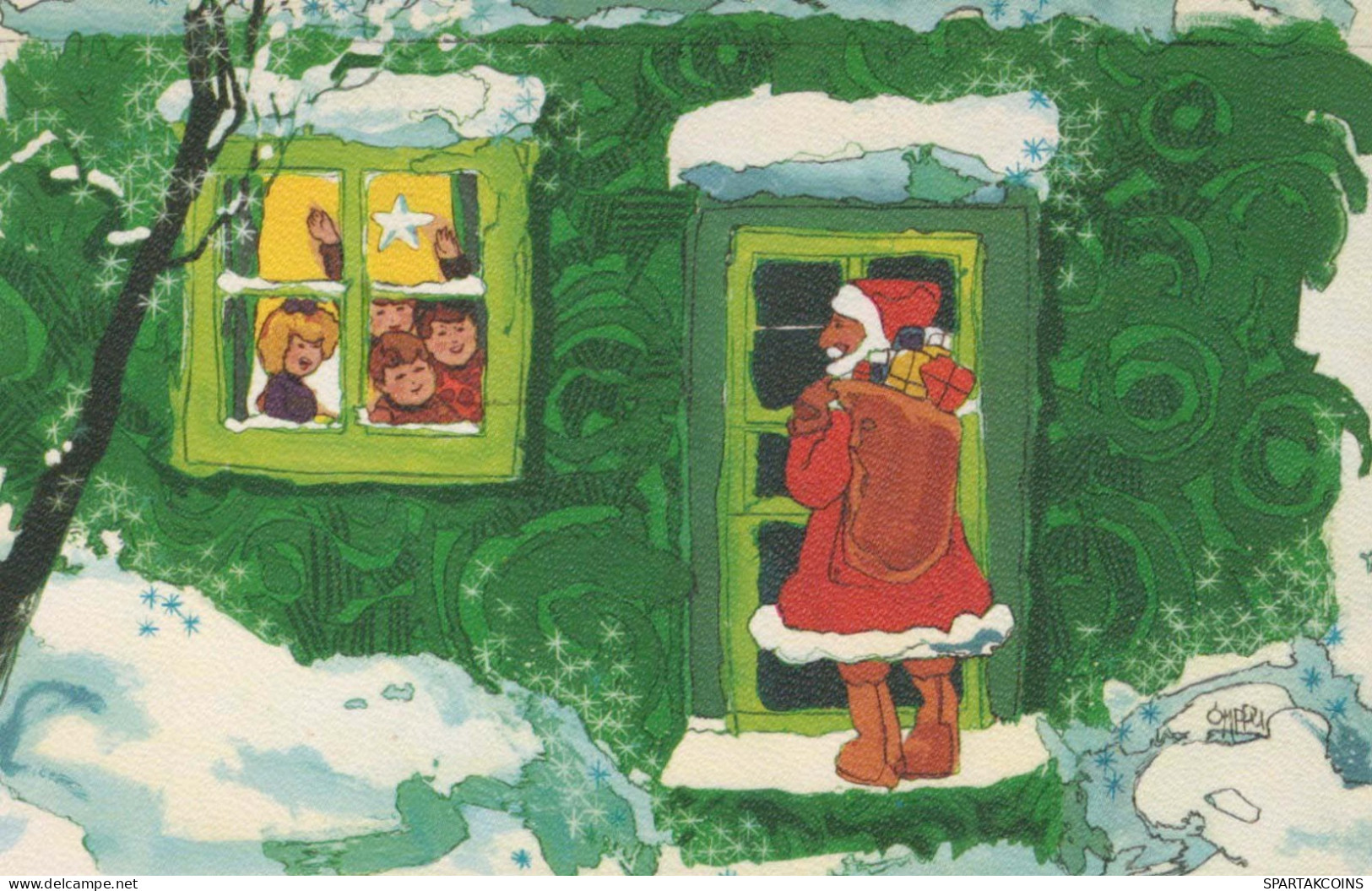 WEIHNACHTSMANN SANTA CLAUS Neujahr Weihnachten Vintage Ansichtskarte Postkarte CPSMPF #PKG403.DE - Kerstman