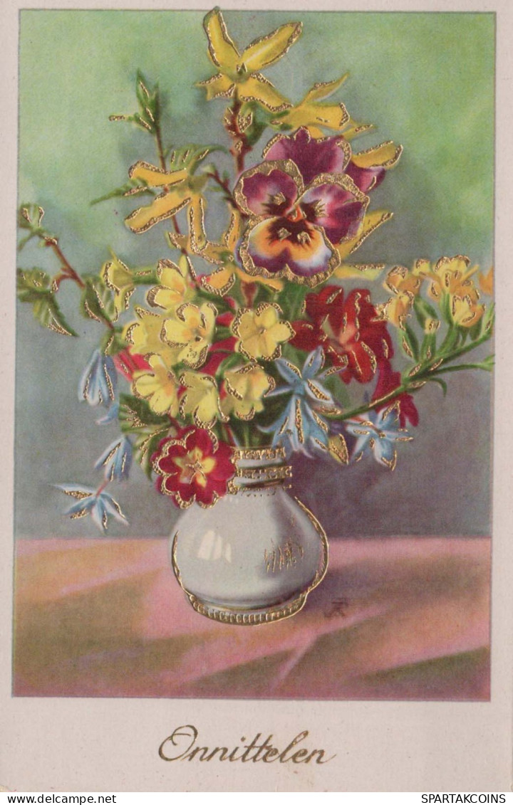 FLOWERS Vintage Ansichtskarte Postkarte CPA #PKE551.DE - Fleurs