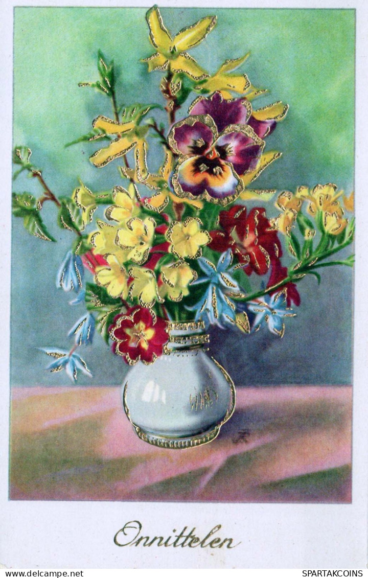 FLOWERS Vintage Ansichtskarte Postkarte CPA #PKE551.DE - Flowers