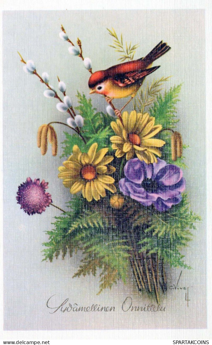 FLOWERS Vintage Ansichtskarte Postkarte CPSMPF #PKG095.DE - Blumen