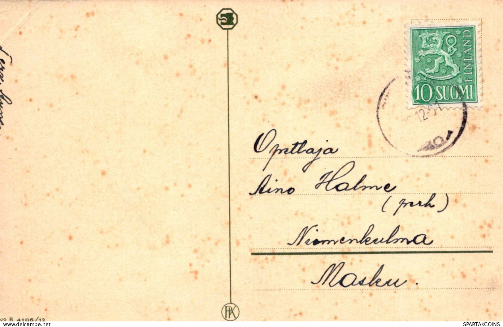 Neujahr Weihnachten VOGEL Vintage Ansichtskarte Postkarte CPA #PKE860.DE - New Year