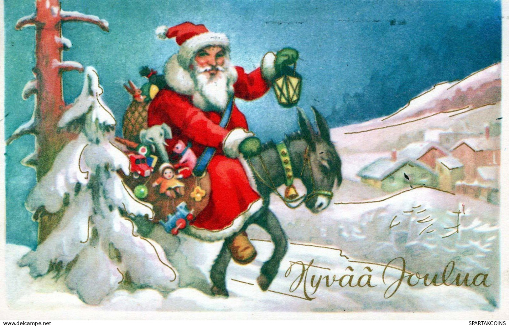WEIHNACHTSMANN SANTA CLAUS Neujahr Weihnachten Vintage Ansichtskarte Postkarte CPA #PKE040.DE - Santa Claus