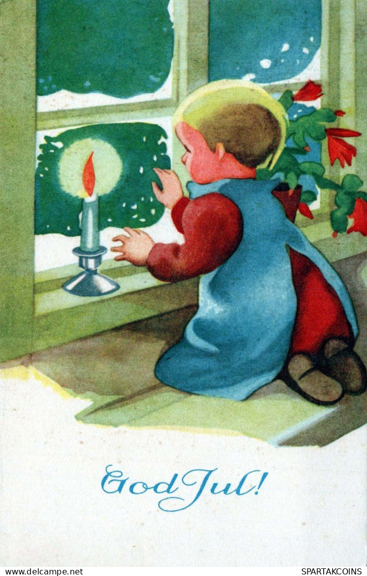 Neujahr Weihnachten KINDER Vintage Ansichtskarte Postkarte CPSMPF #PKD842.DE - New Year