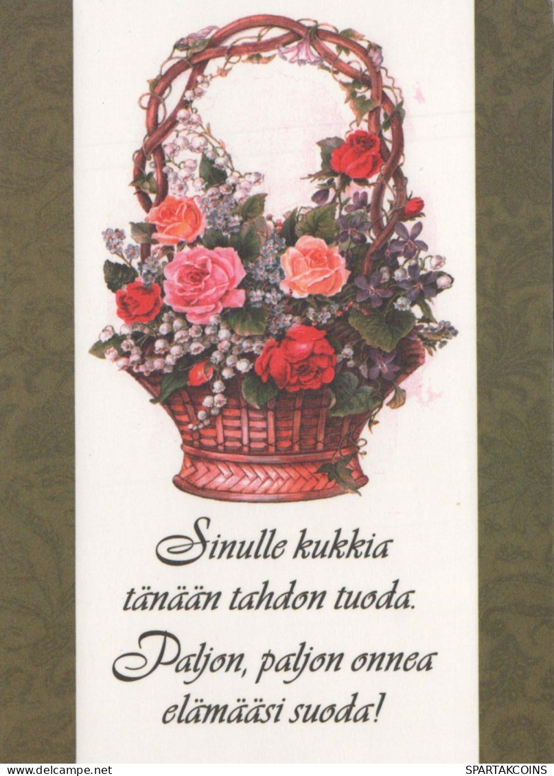 FLOWERS Vintage Ansichtskarte Postkarte CPSM #PBZ617.DE - Blumen