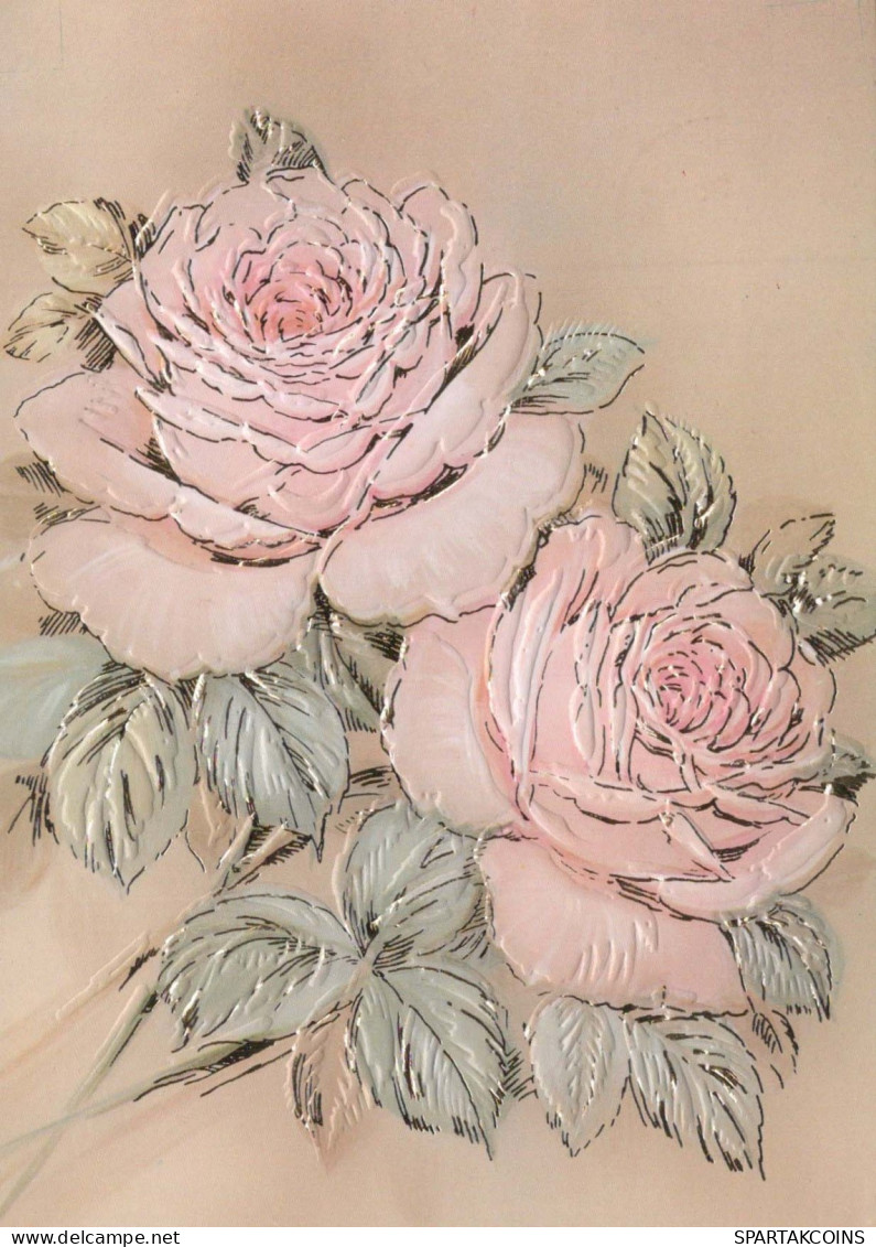 FLOWERS Vintage Ansichtskarte Postkarte CPSM #PBZ437.DE - Blumen