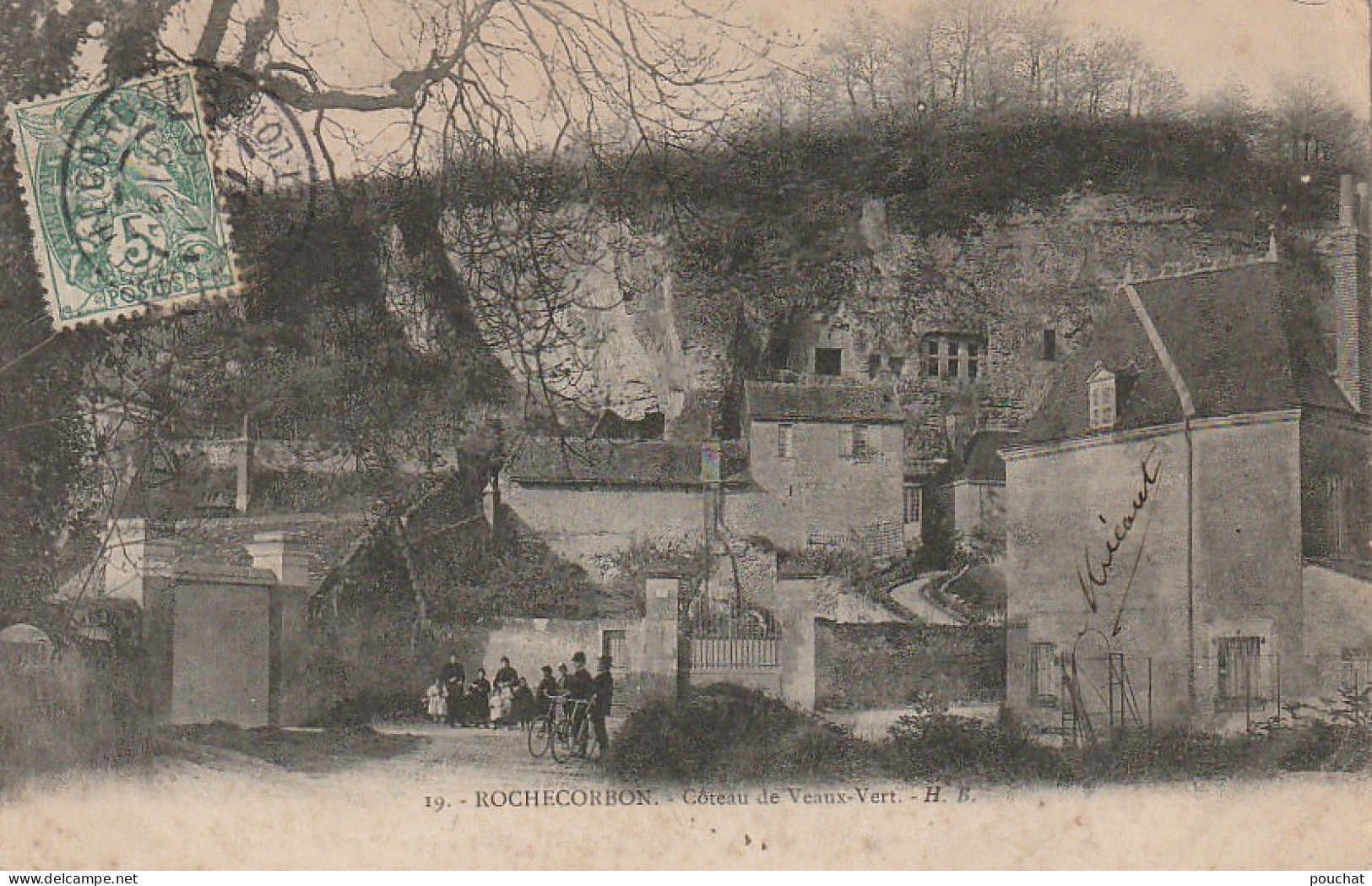 DE 12 -(37) ROCHECORBON  - COTEAU DE VEAUX VERT  - ANIMATION -  2 SCANS - Rochecorbon