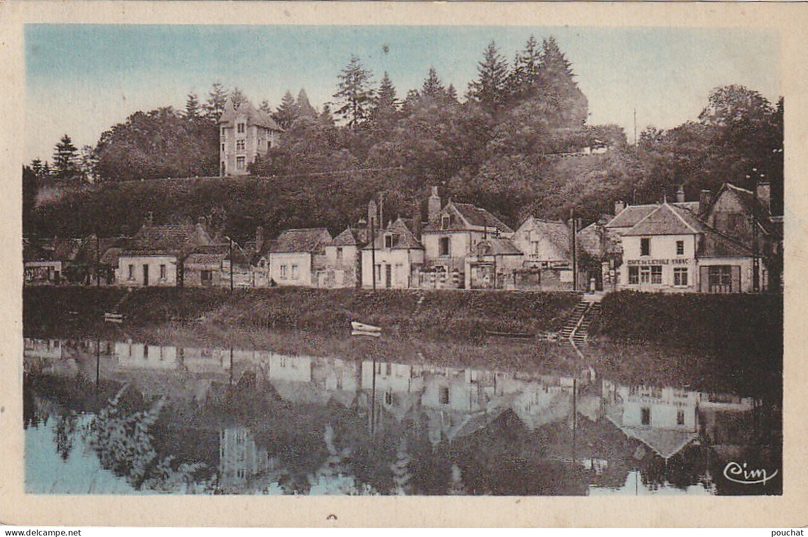 DE 12 -(37) VERETZ  -  VUE SUR LE CHER  -  CHATEAU DE CORDOUAN  -  CAFE DE L ' ETOILE -  CARTE COLORISEE  -  2 SCANS - Autres & Non Classés