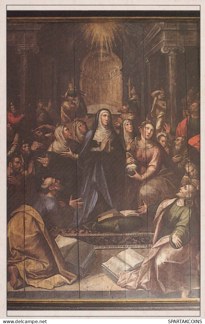 MALEREI SAINTS Christentum Religion Vintage Ansichtskarte Postkarte CPSM #PBQ180.DE - Paintings, Stained Glasses & Statues