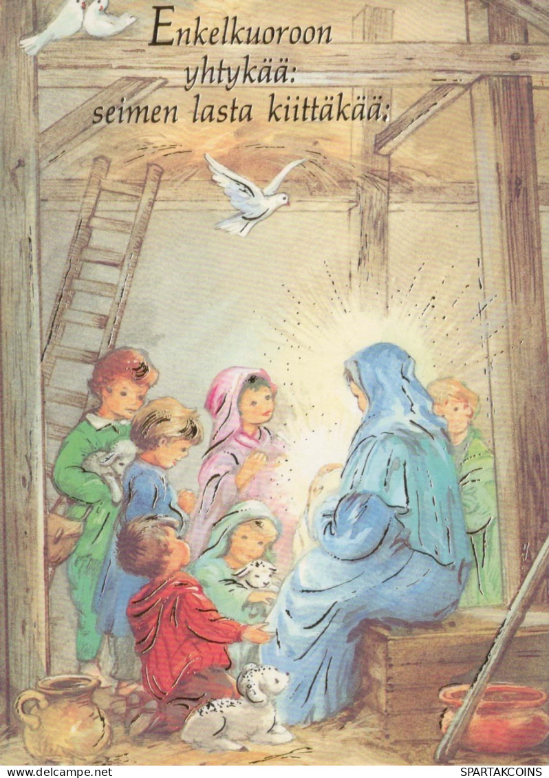 Jungfrau Maria Madonna Jesuskind Weihnachten Religion Vintage Ansichtskarte Postkarte CPSM #PBP733.DE - Jungfräuliche Marie Und Madona