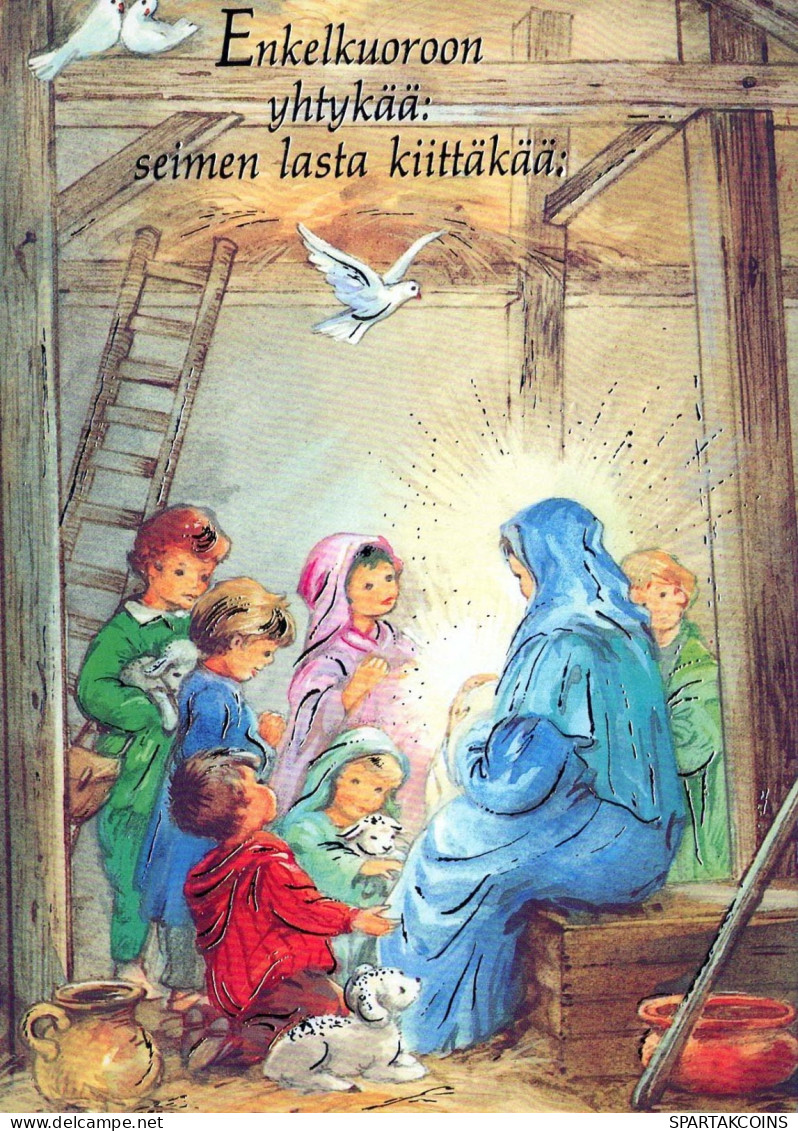 Jungfrau Maria Madonna Jesuskind Weihnachten Religion Vintage Ansichtskarte Postkarte CPSM #PBP733.DE - Virgen Maria Y Las Madonnas