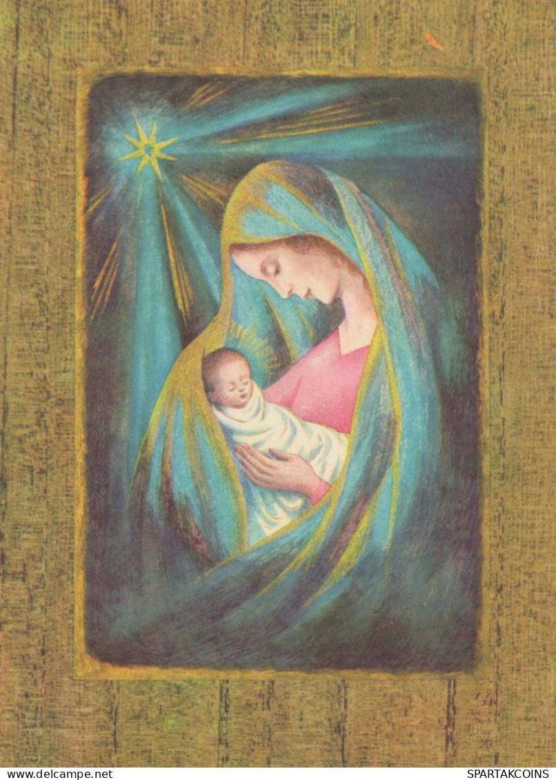 Jungfrau Maria Madonna Jesuskind Weihnachten Religion Vintage Ansichtskarte Postkarte CPSM #PBP922.DE - Virgen Maria Y Las Madonnas