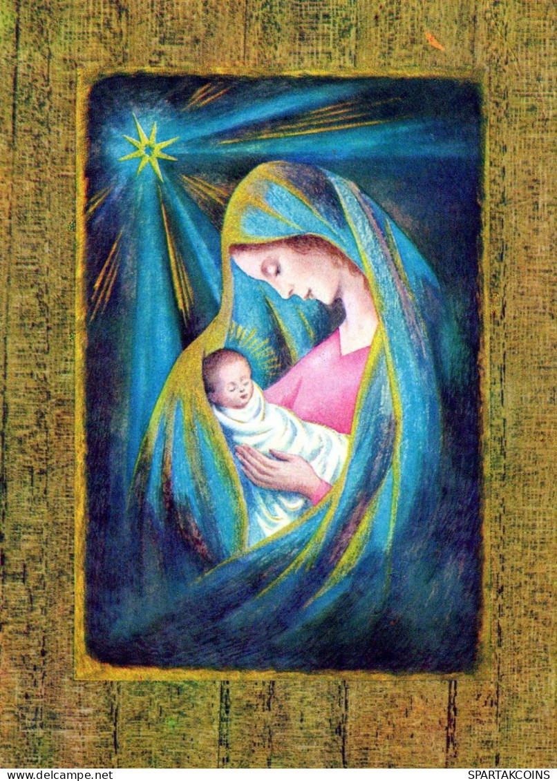 Jungfrau Maria Madonna Jesuskind Weihnachten Religion Vintage Ansichtskarte Postkarte CPSM #PBP922.DE - Maagd Maria En Madonnas
