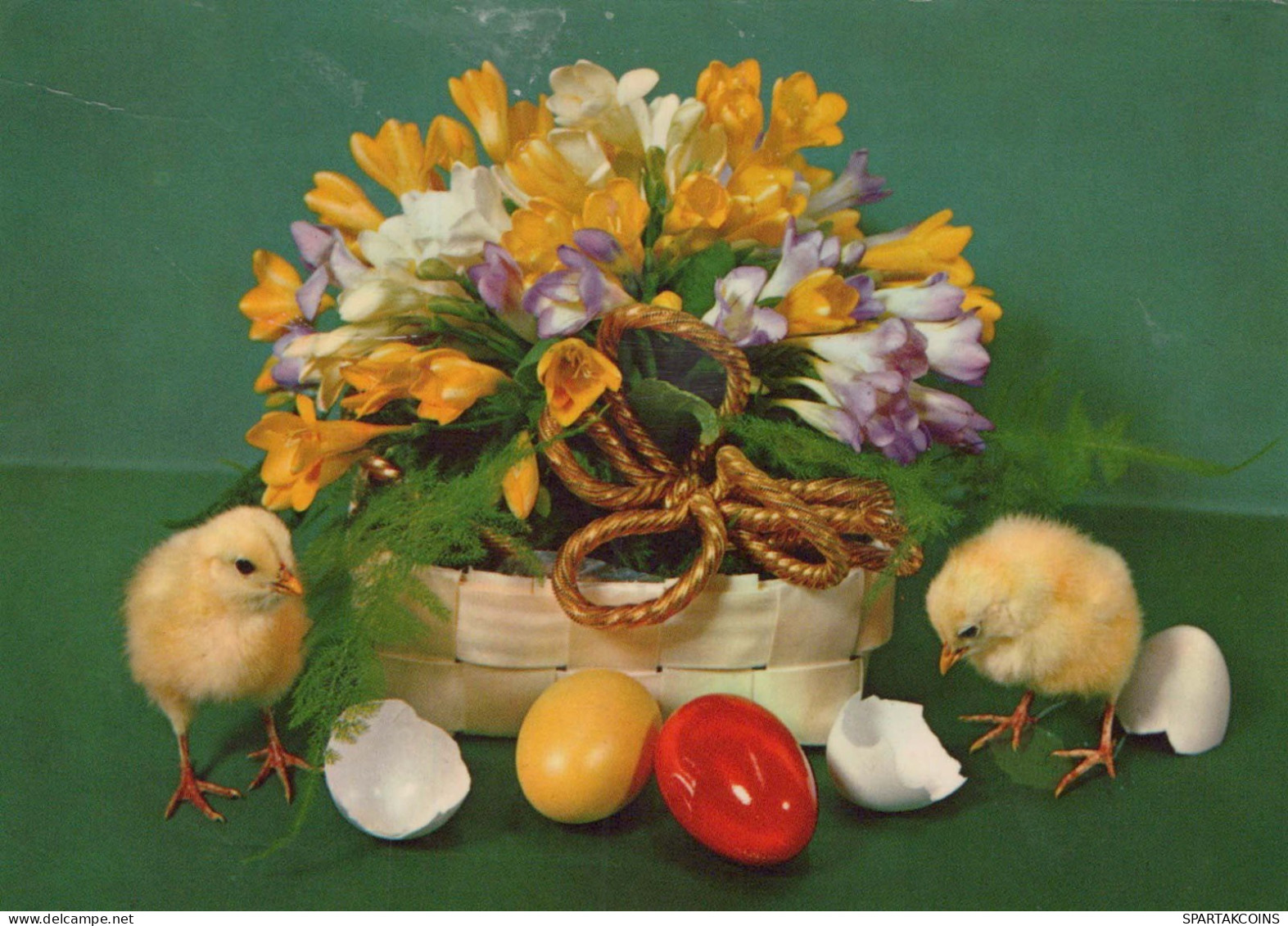 OSTERN HUHN EI Vintage Ansichtskarte Postkarte CPSM #PBO913.DE - Pascua