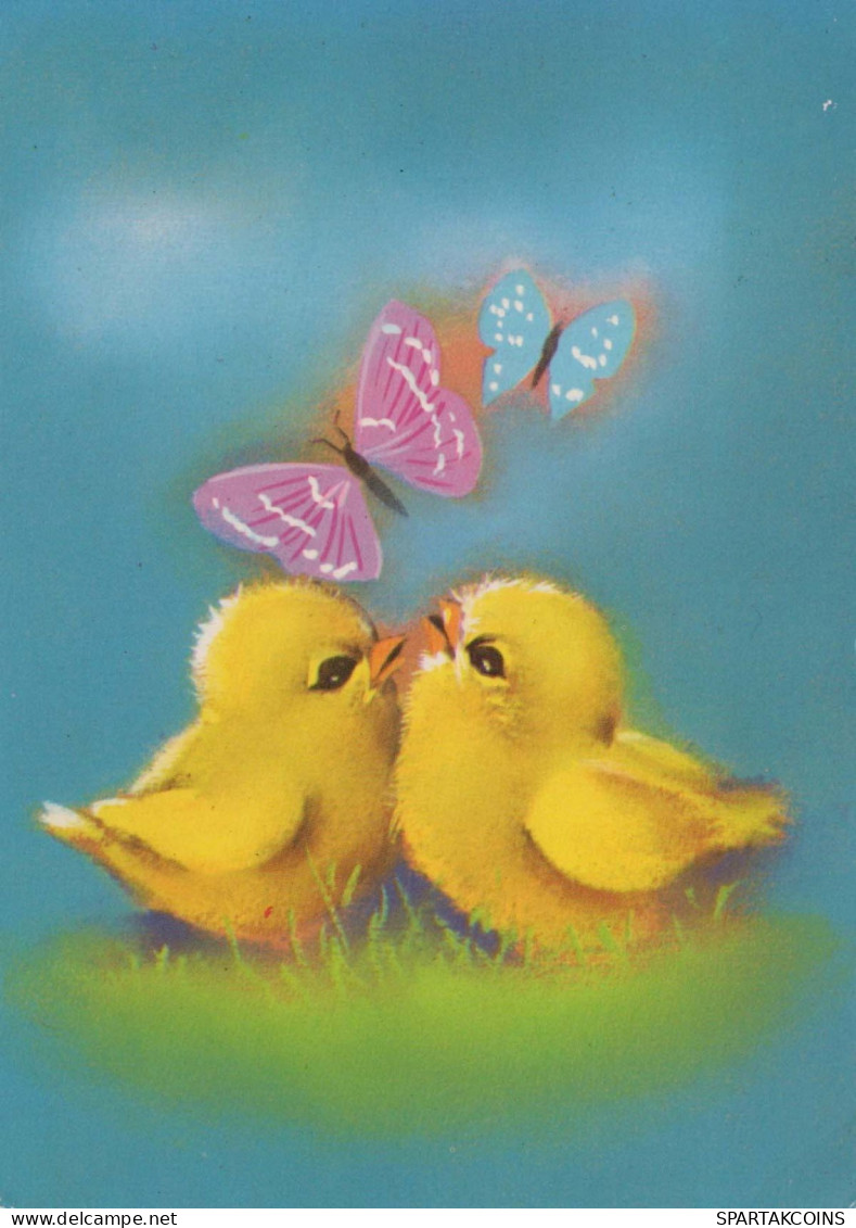 OSTERN HUHN EI Vintage Ansichtskarte Postkarte CPSM #PBO664.DE - Pascua