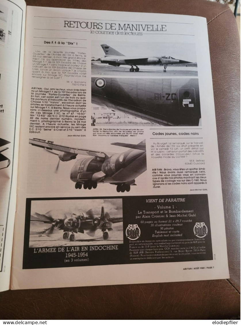Air Fan N°34. Août 1981. Le Mensuel De L'aéronautique Militaries Internationale - Luftfahrt & Flugwesen