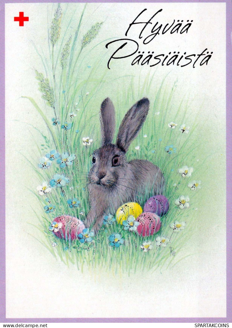 OSTERN KANINCHEN Vintage Ansichtskarte Postkarte CPSM #PBO474.DE - Easter