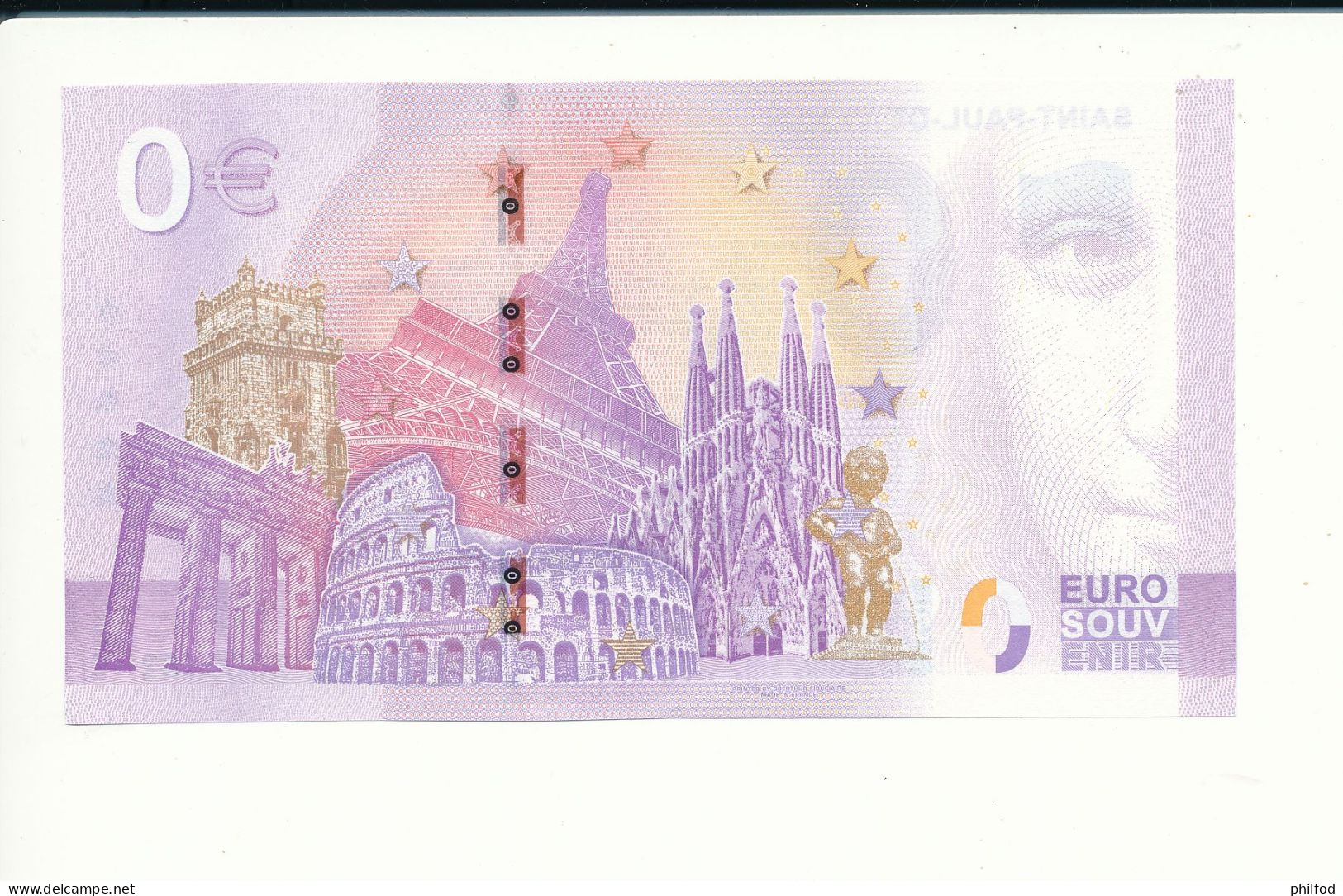 Billet Touristique 0 Euro - SAINT-PAUL-DE-VENCE - UEYZ - 2023-1  N° 182 - Otros & Sin Clasificación