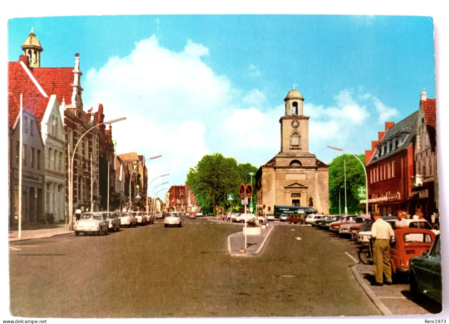 Husum, Am Markt. Autos, VW Käfer, Ca. 1960 - Husum