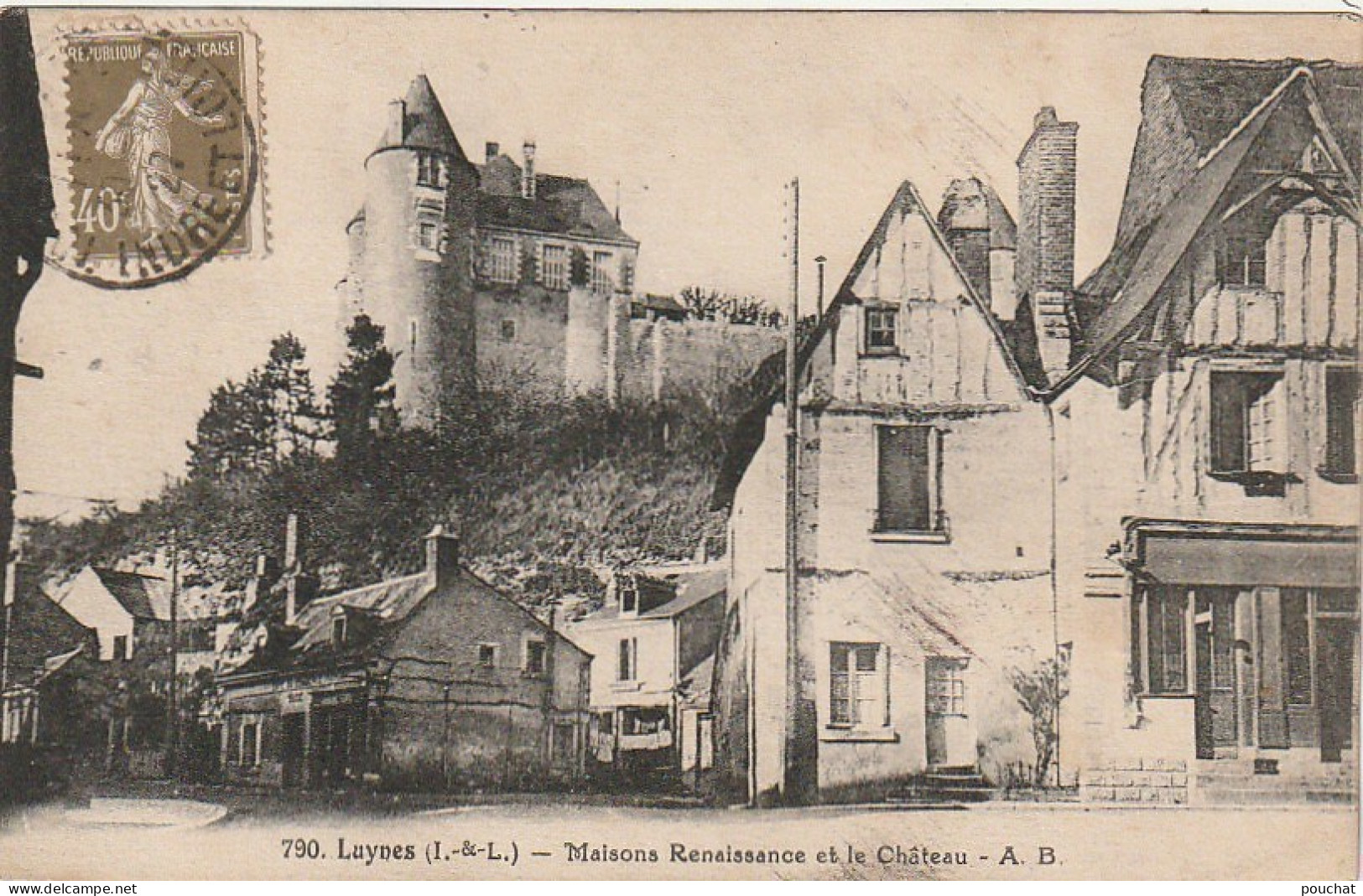 DE 13 -(37) LUYNES  -  MAISONS RENAISSANCE ET LE CHATEAU  -  2 SCANS - Luynes