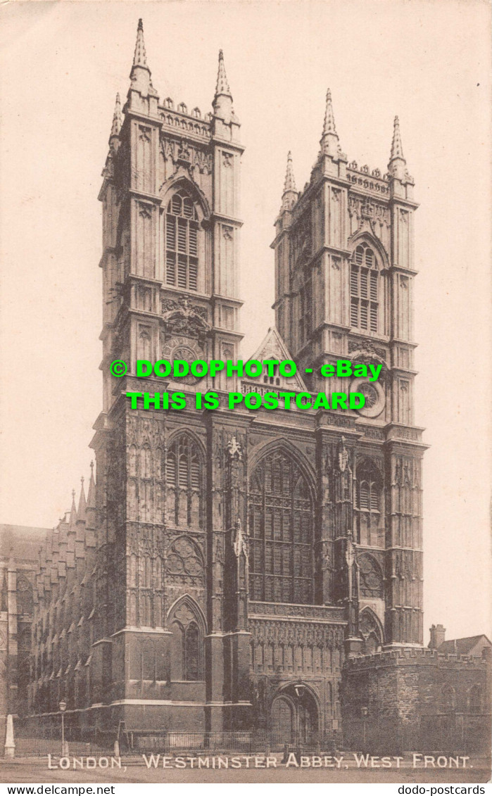 R538312 London. Westminster Abbey. West Front. J. J. Corbyn - Otros & Sin Clasificación