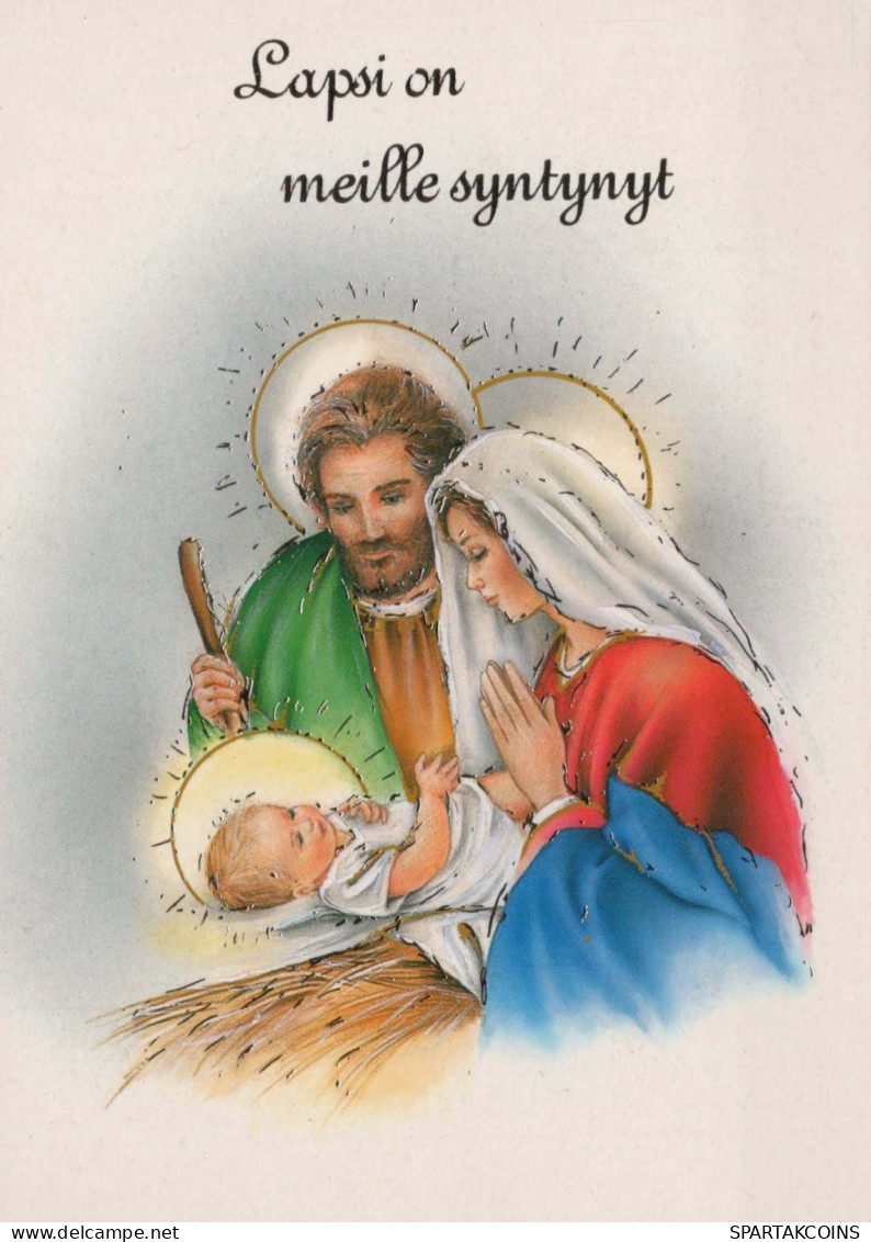 Jungfrau Maria Madonna Jesuskind Weihnachten Religion Vintage Ansichtskarte Postkarte CPSM #PBB767.DE - Vergine Maria E Madonne