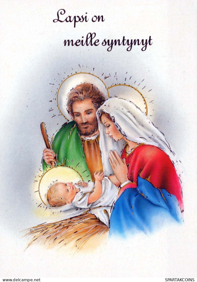Jungfrau Maria Madonna Jesuskind Weihnachten Religion Vintage Ansichtskarte Postkarte CPSM #PBB767.DE - Maagd Maria En Madonnas