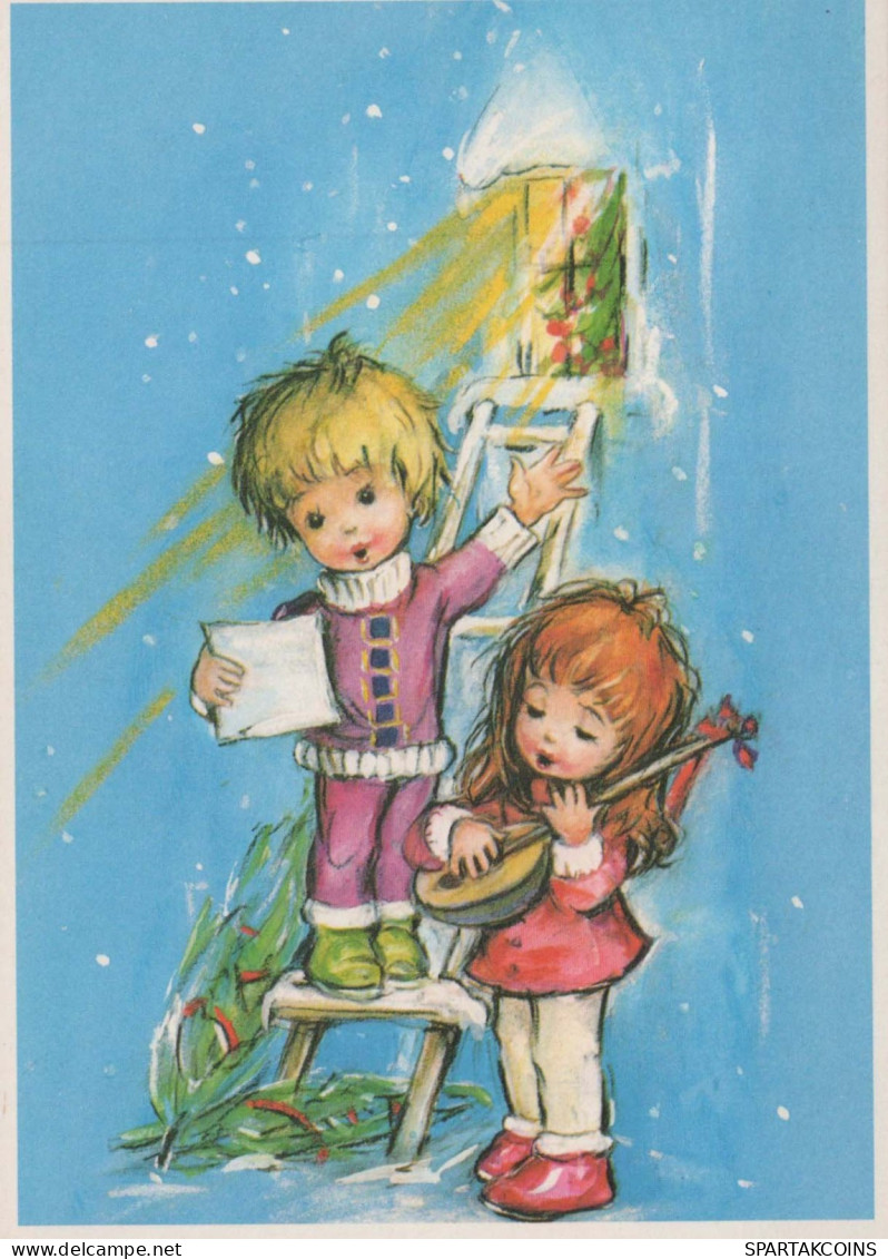 Neujahr Weihnachten KINDER Vintage Ansichtskarte Postkarte CPSM #PAY888.DE - Neujahr