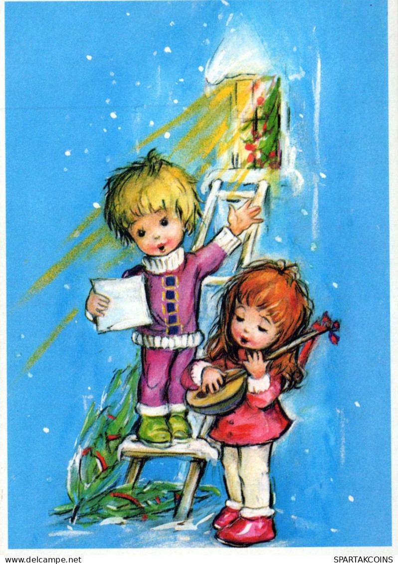 Neujahr Weihnachten KINDER Vintage Ansichtskarte Postkarte CPSM #PAY888.DE - Neujahr