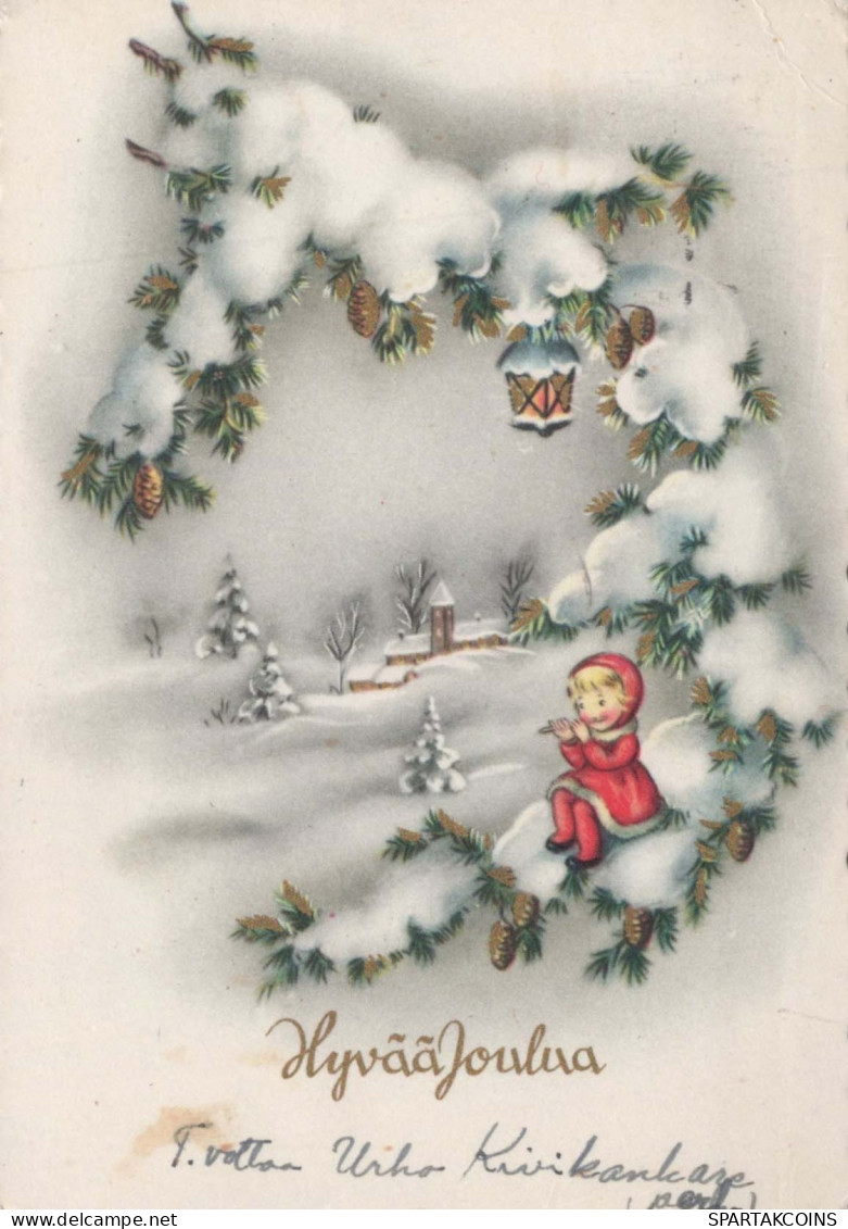 Neujahr Weihnachten KINDER Vintage Ansichtskarte Postkarte CPSM #PAY698.DE - Neujahr