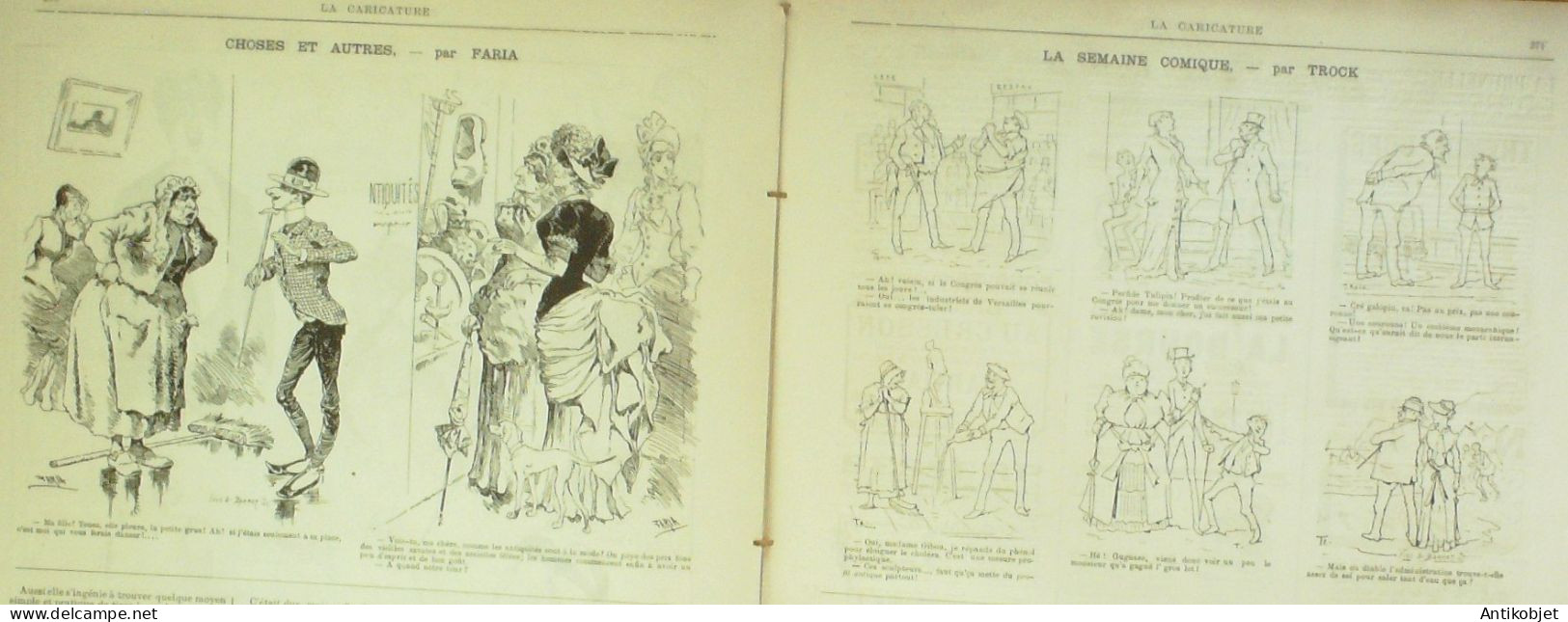 La Caricature 1884 N°242 Café-Concert Job Vacances Sorel Le Royer Par Luque Trock - Riviste - Ante 1900