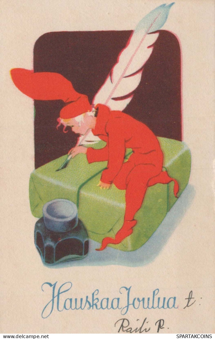 Buon Anno Natale BAMBINO Vintage Cartolina CPSMPF #PKD225.IT - Neujahr