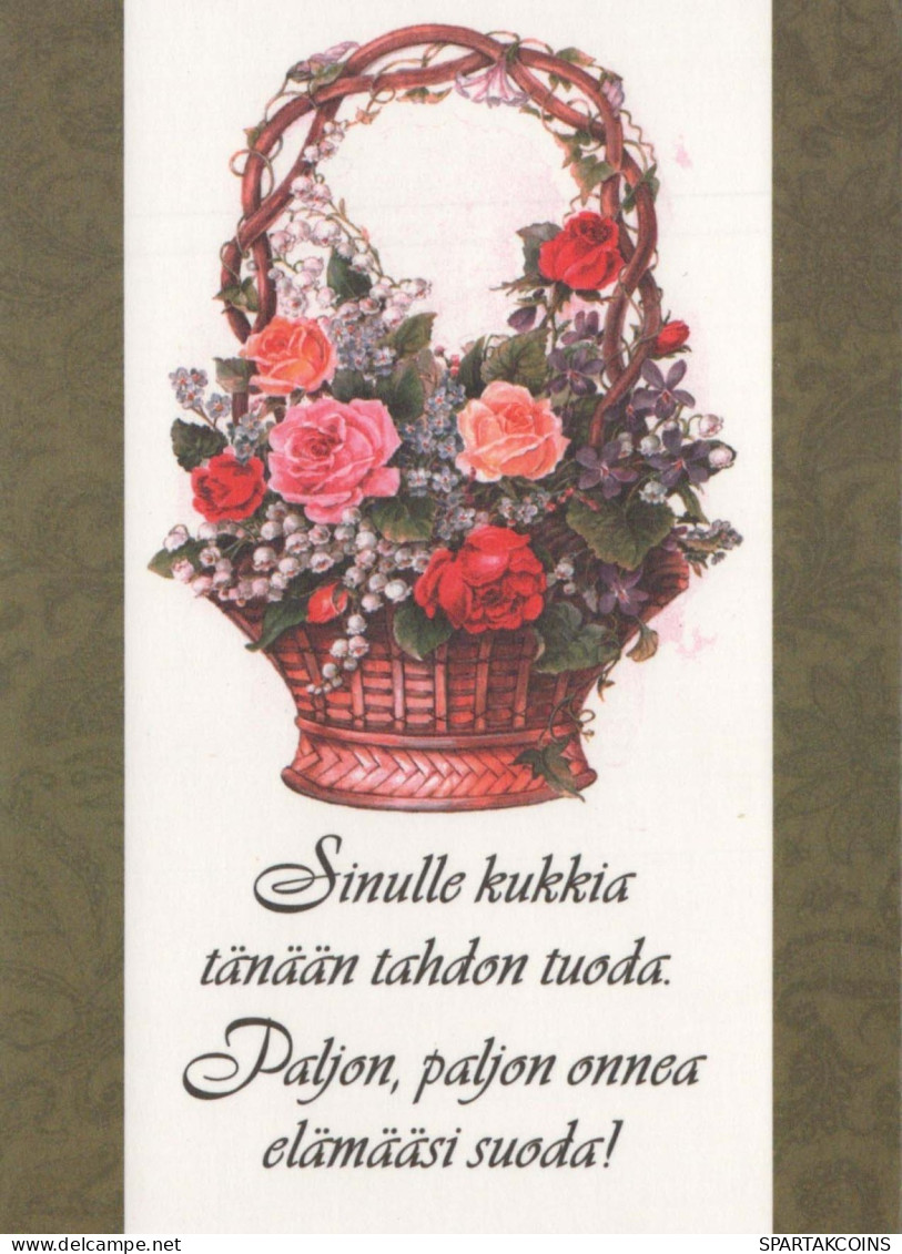 FIORI Vintage Cartolina CPSM #PBZ618.IT - Fleurs