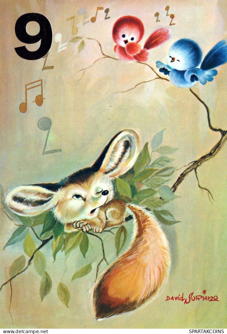 FOX Animale Vintage Cartolina CPSM #PBS791.IT - Otros & Sin Clasificación