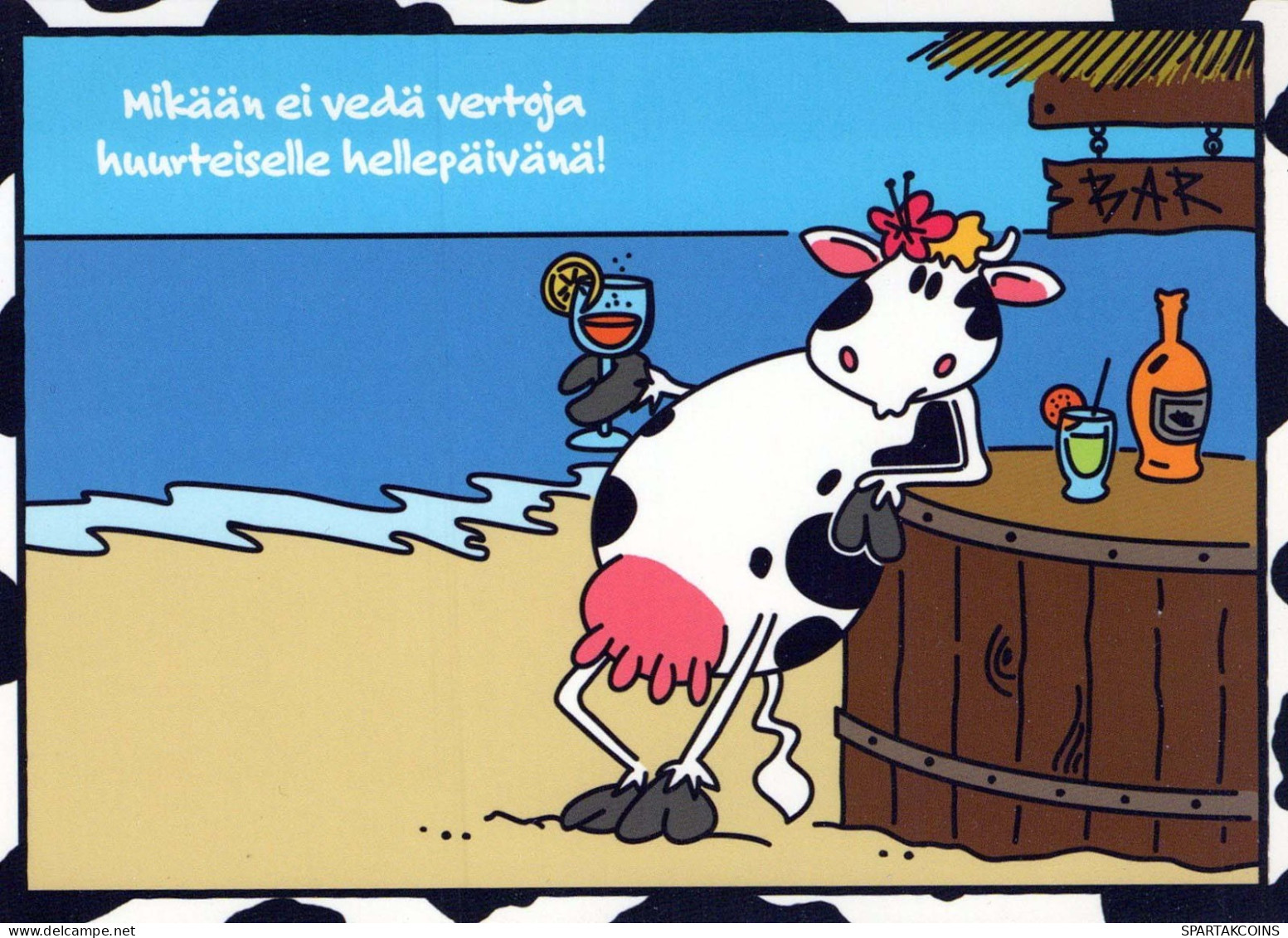 MUCCA Animale Vintage Cartolina CPSM #PBR803.IT - Vacas