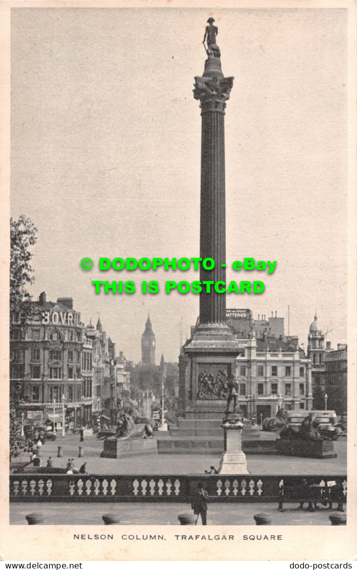 R538317 Nelson Column. Trafalgar Square. Tuck. Gravure Postcard London - Autres & Non Classés