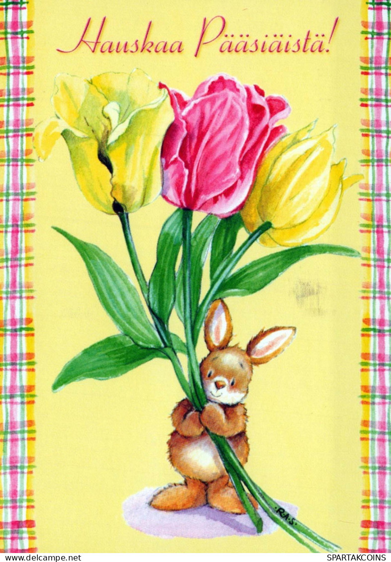 PASQUA CONIGLIO Vintage Cartolina CPSM #PBO412.IT - Easter