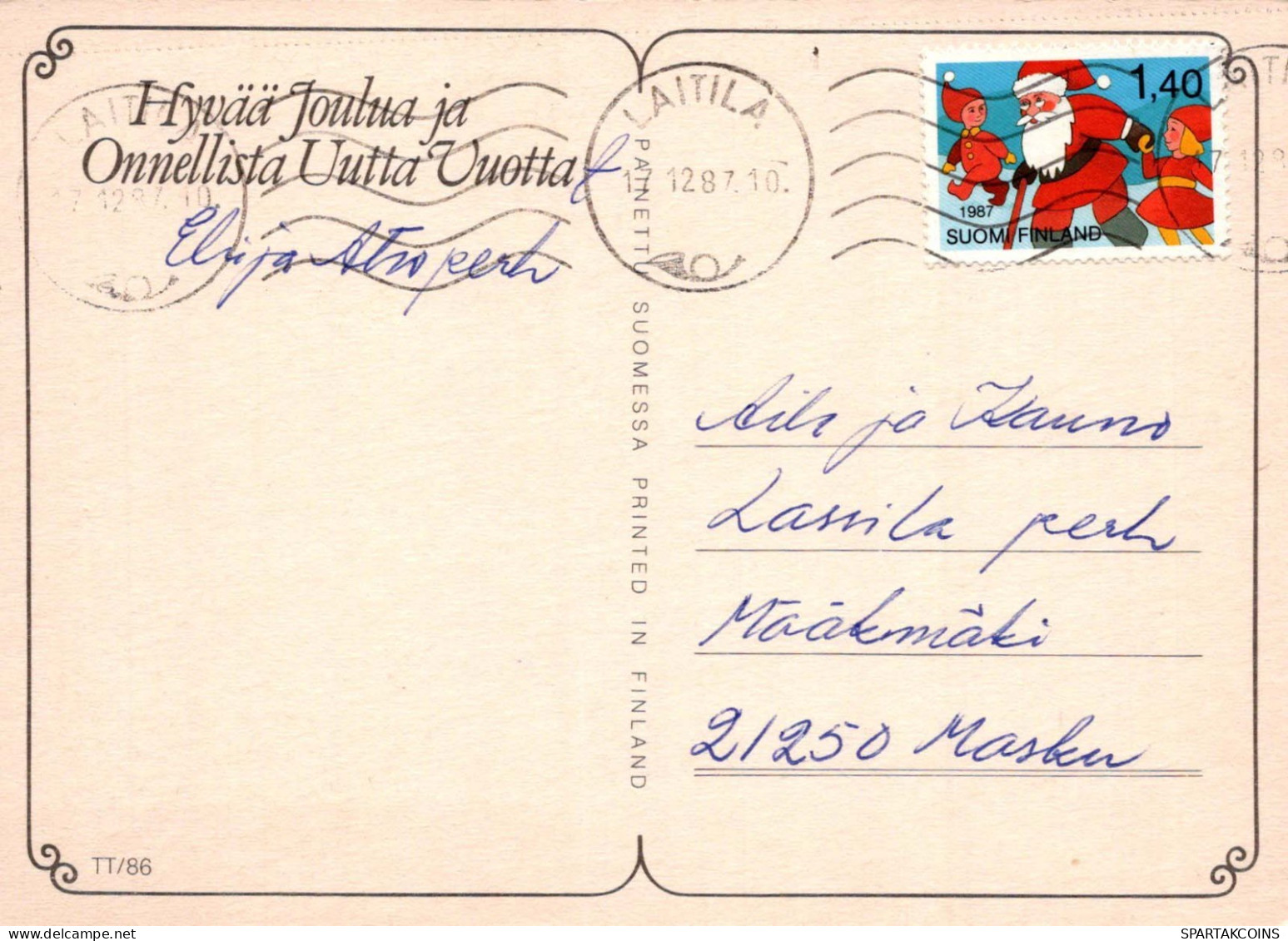 Buon Anno Natale CANDELA Vintage Cartolina CPSM #PBN667.IT - Nouvel An