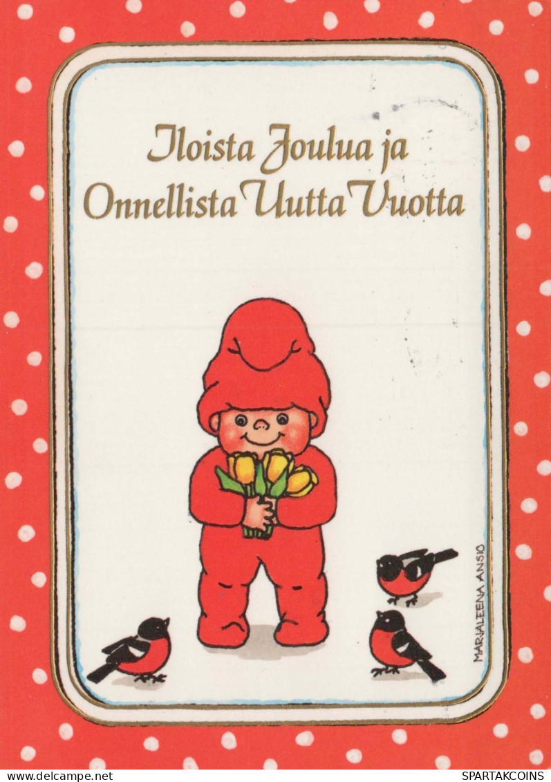 Buon Anno Natale GNOME Vintage Cartolina CPSM #PBL905.IT - Neujahr