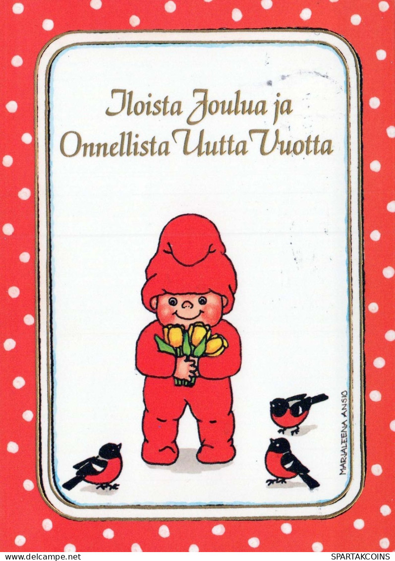Buon Anno Natale GNOME Vintage Cartolina CPSM #PBL905.IT - New Year
