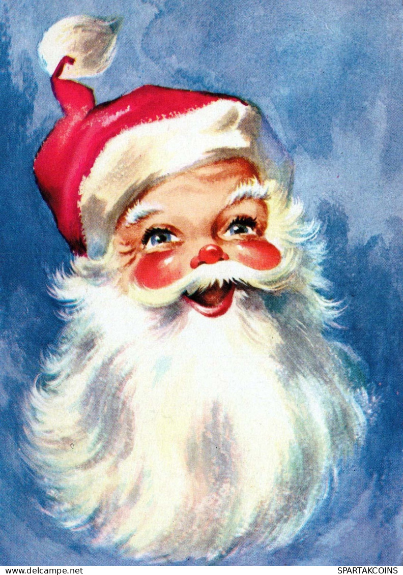 BABBO NATALE Buon Anno Natale Vintage Cartolina CPSM #PBL360.IT - Santa Claus