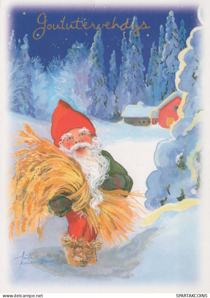 BABBO NATALE Buon Anno Natale Vintage Cartolina CPSM #PBL102.IT - Kerstman