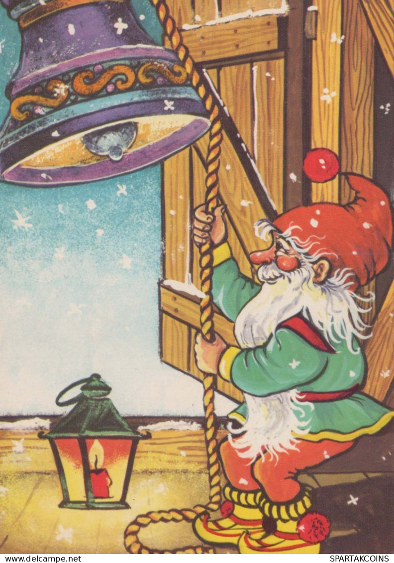 BABBO NATALE Buon Anno Natale Vintage Cartolina CPSM #PBL238.IT - Kerstman