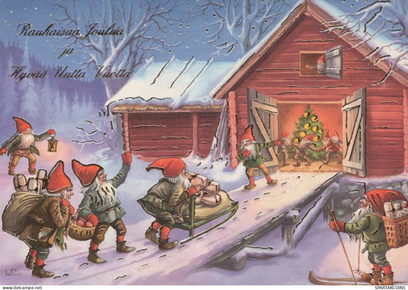 Buon Anno Natale GNOME Vintage Cartolina CPSM #PBA665.IT - New Year