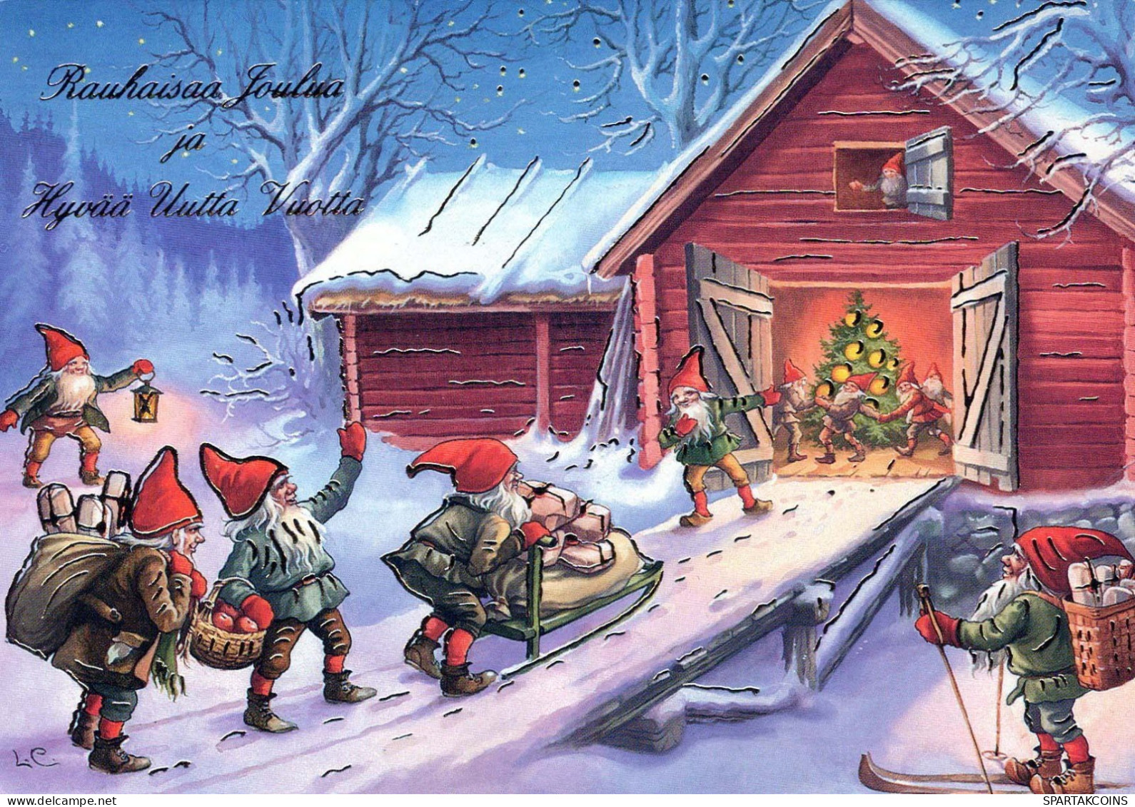 Buon Anno Natale GNOME Vintage Cartolina CPSM #PBA665.IT - Neujahr