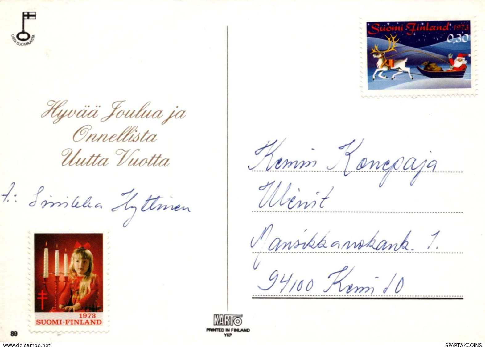 Buon Anno Natale CANDELA Vintage Cartolina CPSM #PBA409.IT - New Year